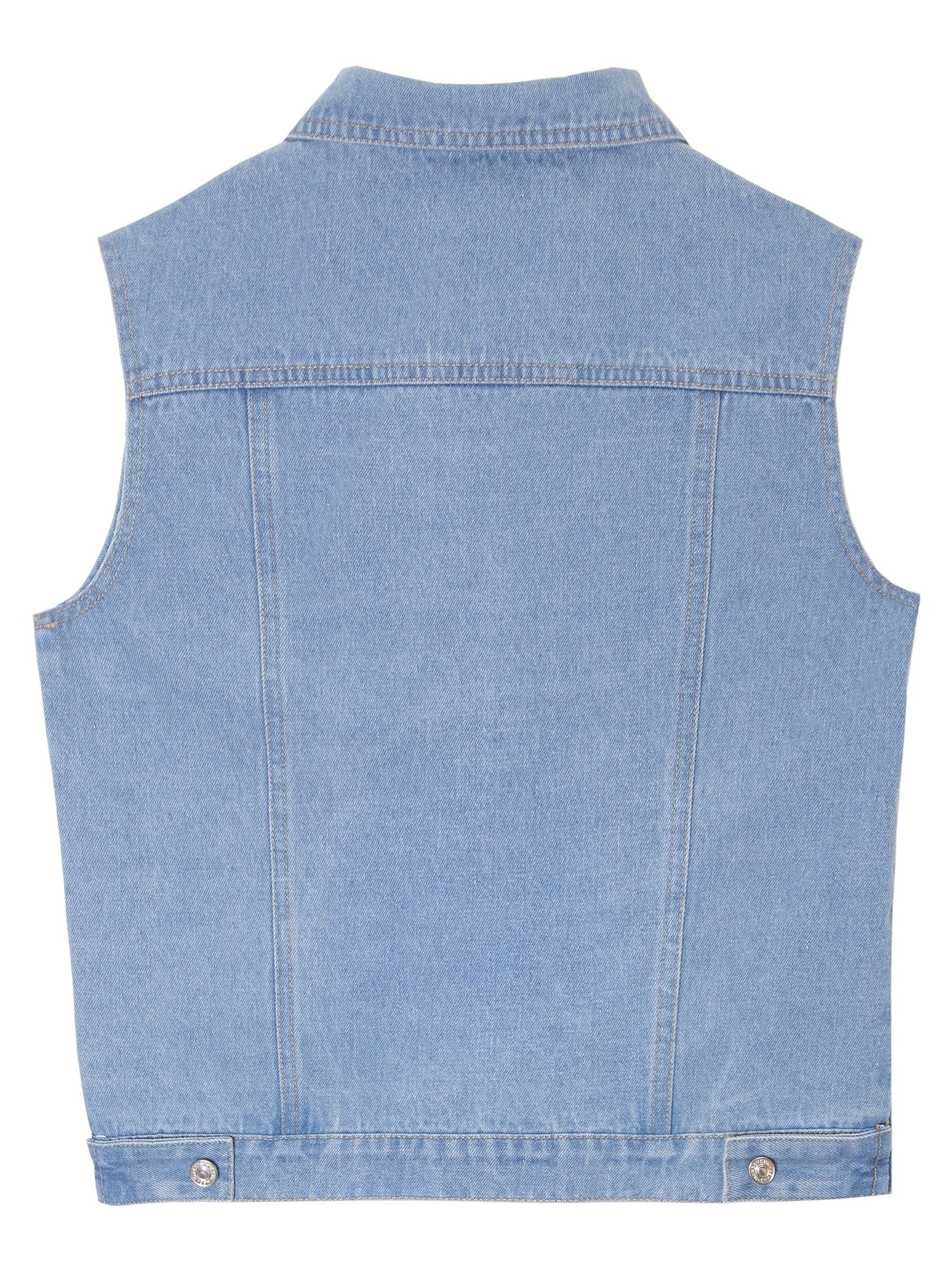Denim Jacket, Button Up Lapel Collar, Flap Pockets