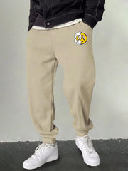 Men's Peace Skull Graphic Sweatpants Casual Drawstring Joggers