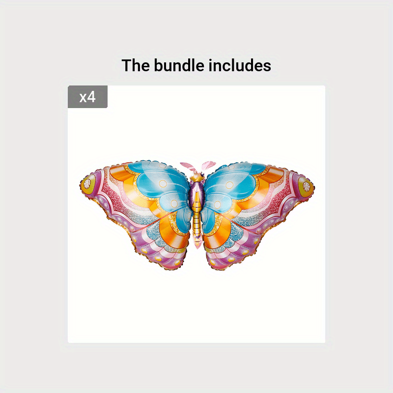 Colorful Butterfly Aluminum Foil Balloons for Party Supplies