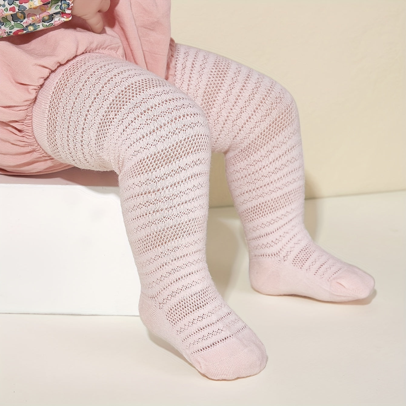 3pcs Girls Striped Leggings Mesh Breathable Casual Pants Kids Spring Summer