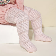 3pcs Girls Striped Leggings Mesh Breathable Casual Pants Kids Spring Summer