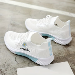 Women's Flower Embroidered Soft Sole Running Shoes