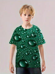 Kids Water Drop Graphic T-shirt Hip Hop Street Wear
