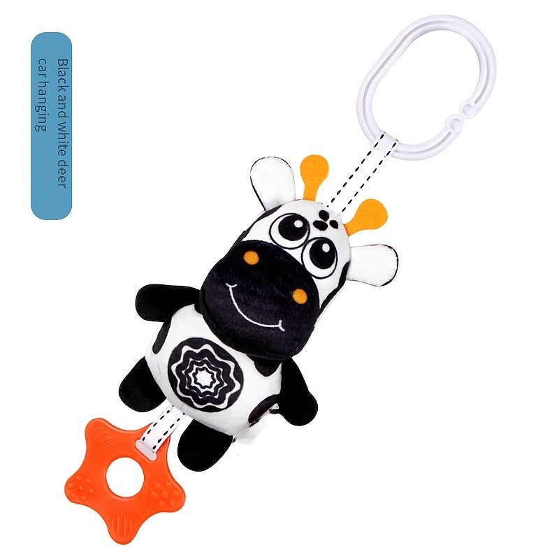 Baby Toys Newborn Animal Teether Wind Chime Visual Stimulation Car Hanging Bed