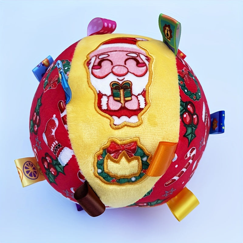 Christmas Toy Ball Ringing Bell Santa Claus Dog Toy