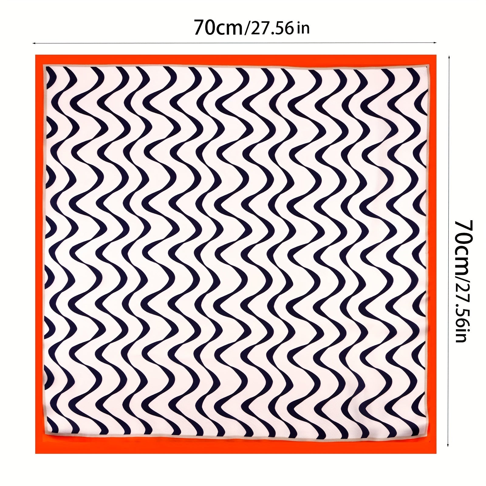 70cm Silk Square Scarf Satin Print Scarf Head Neck Scarf
