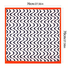 70cm Silk Square Scarf Satin Print Scarf Head Neck Scarf