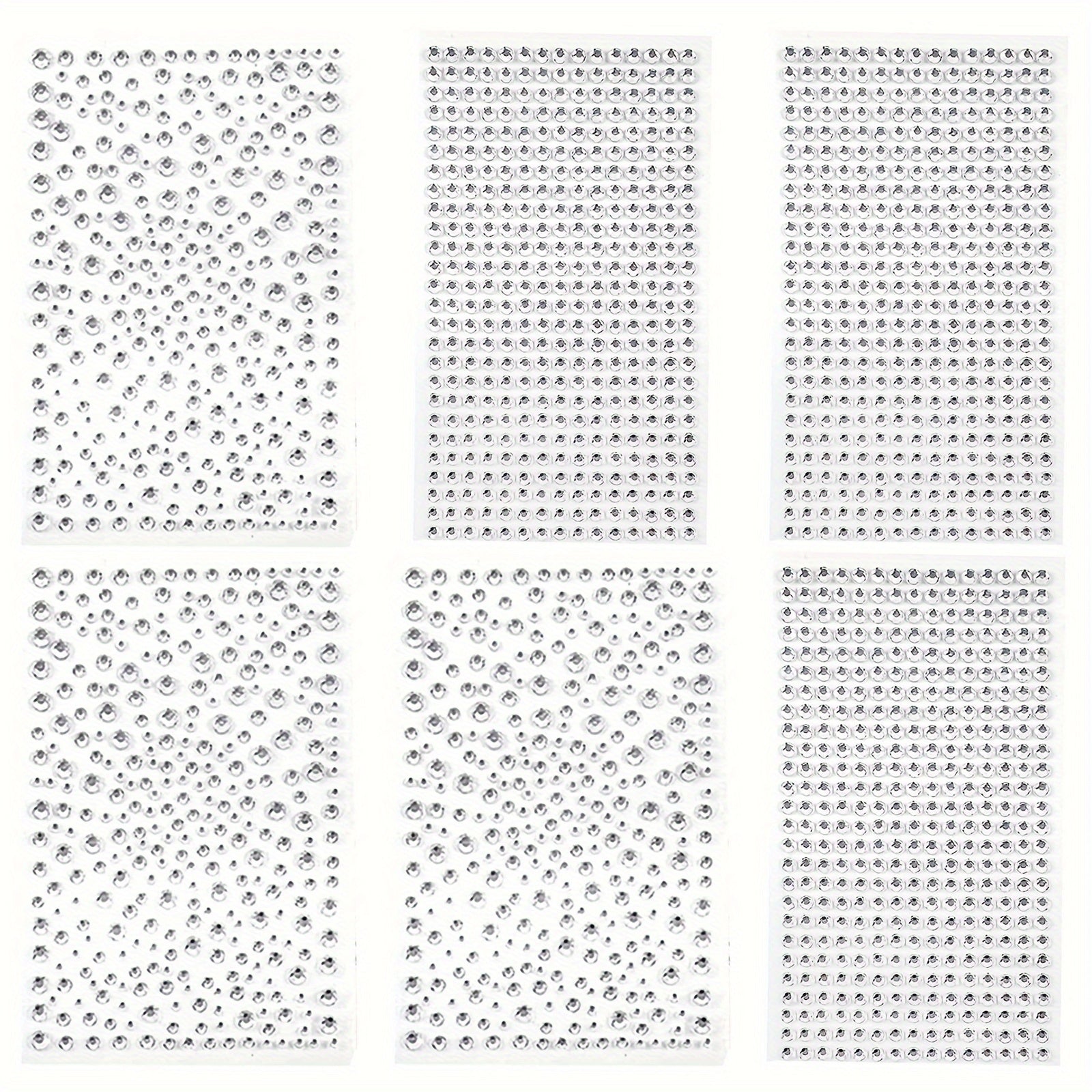 1725pcs Transparent Rhinestone Stickers Sparkling Gemstone Jewelry Stickers