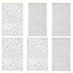1725pcs Transparent Rhinestone Stickers Sparkling Gemstone Jewelry Stickers