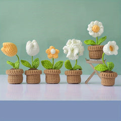 DIY Crochet Material Pack Braided Potted Ornaments Crochet Wool Ball Fabric