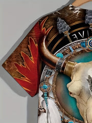 Men's Tribal Skull Graphic T shirt Active Breathable Tee