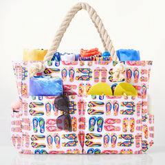 Large Waterproof Beach Bag Tote with Zipper for Travel Swim Yoga Camping