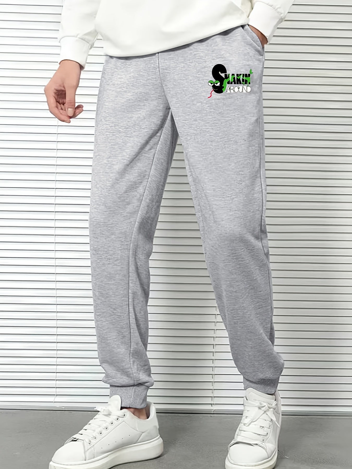 Snake Graphic Print Men's Casual Sweatpants