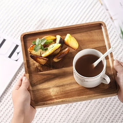 Wooden Snack Tray with Sashimi Plate