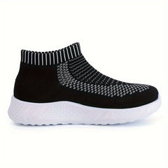 Boy's Woven Knit Breathable Sock Shoes Comfy Non Slip Soft Sole Sneakers