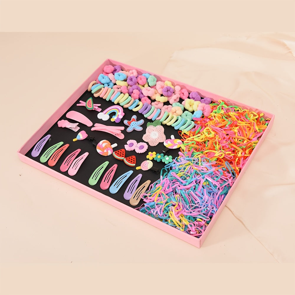 1104pcs Women Hair Accessories Set Hair Clips & Flower Hair Ties