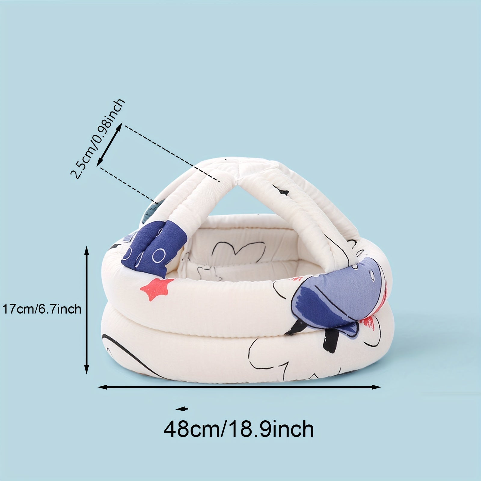 Adjustable Infant and Toddler Safety Helmet for Running, Walking, Crawling