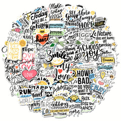 50pcs Inspirational Scrapbook Stickers Motivational Class Stickers