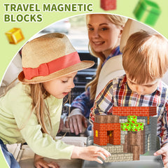 21pcs Build the World Magnetic Blocks Iron Box Travel Edition Rich Colors