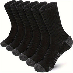Outdoor Sports Cushioned Running Socks Moisture Wicking Crew Socks