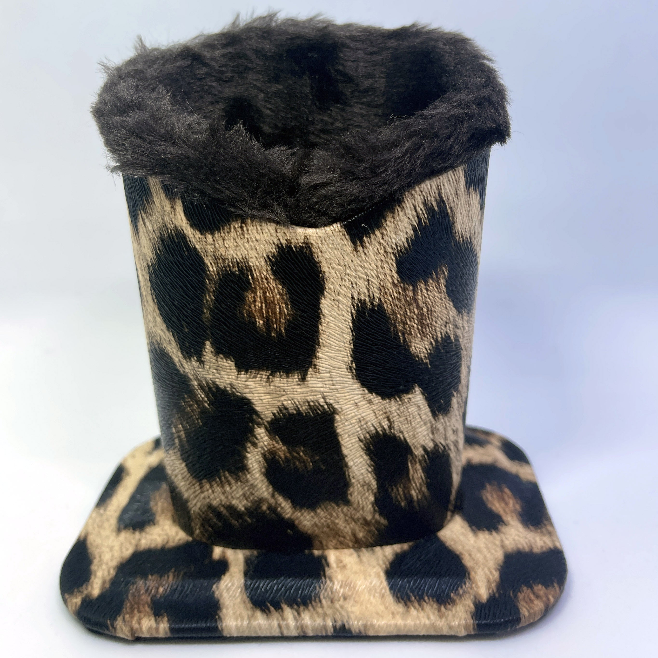 Leopard Print Glasses Holder Plush Lined Case Sunglasses Storage Container