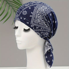 Paisley Print Head Wrap Turban Elastic Bandana Unisex Headscarf