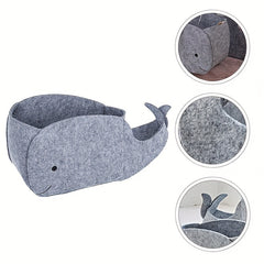 Whale Felt Storage Basket for Sundries, Snacks & Toys