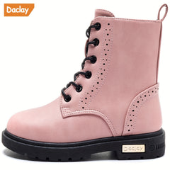 Daclay Casual Solid Boots For Girls Comfortable Warm Non-slip Boots