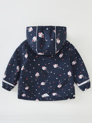 Toddler Girl's Waterproof Windproof Hooded Jacket