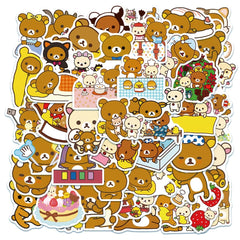 50pcs Cartoon Bear Waterproof Stickers For Adults