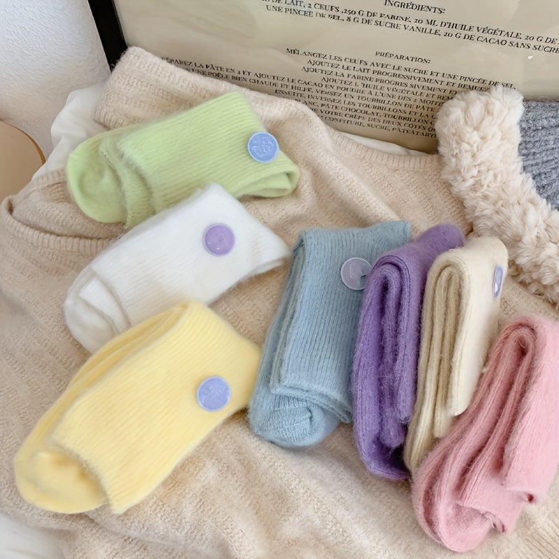 Cute Polka Dot Socks for Women 4 Pairs All Match Stockings