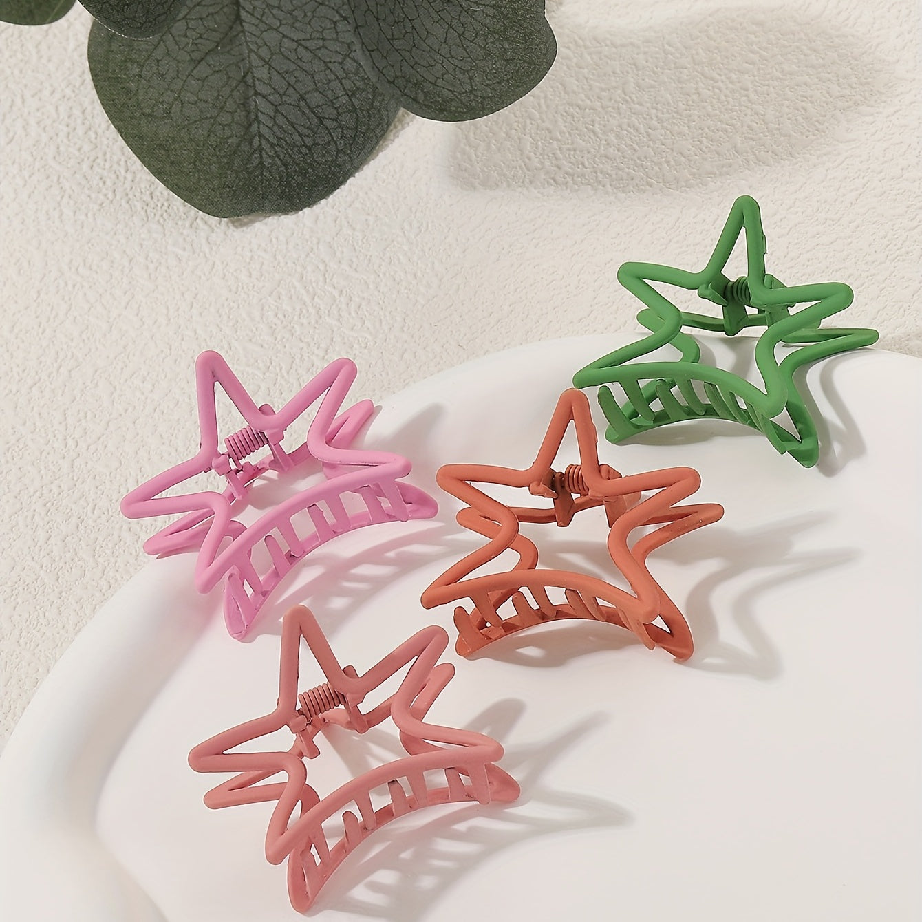 4pcs Preppy Style Star Hair Clip Hair Claw Accessories Sets For Girls