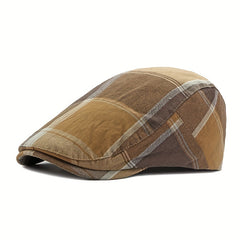 Retro Plaid Beret For Men And Women