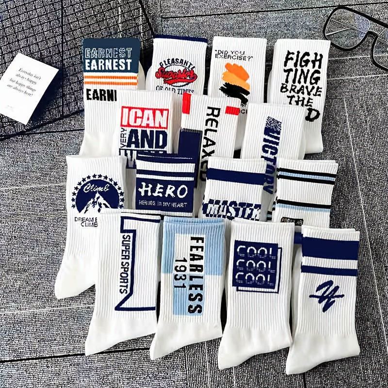 5 Pairs Men's Cotton Football Running Socks