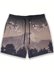 Men's Quick Dry Graphic Print Active Loose Shorts