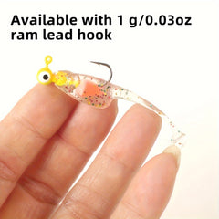 1pc Bionic Tadpole Soft Bait With Sequins Fishing Tackle
