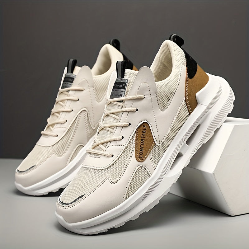 Men's Minimalist Faux Leather Sneakers Spring/Summer