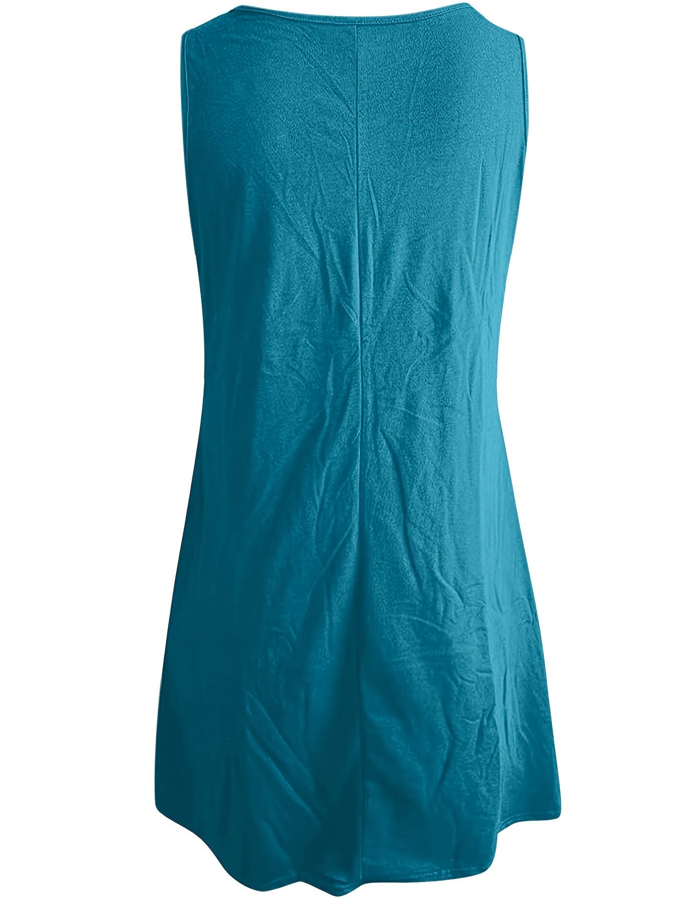 V Neck Tank Dress With Pockets