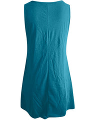 V Neck Tank Dress With Pockets