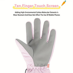 Kids Skiing Gloves Waterproof Windproof Warm Gloves
