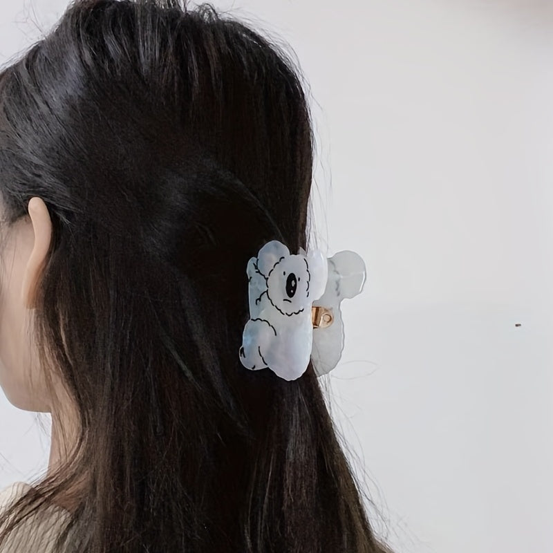 Koala Shaped Acetate Hair Claw for Women Girls