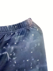 Snowman Print Skinny Leggings High Waist Women's Clothing