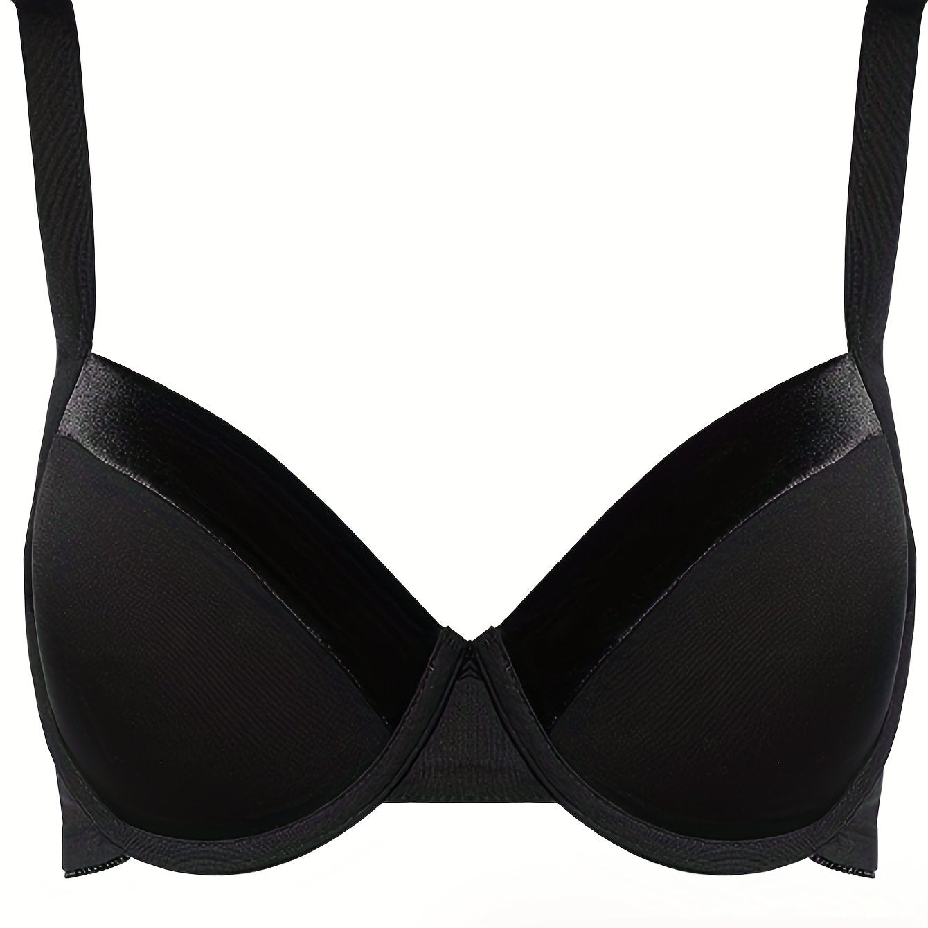 Solid T Shirt Bra Comfy & Breathable Push Up Bra
