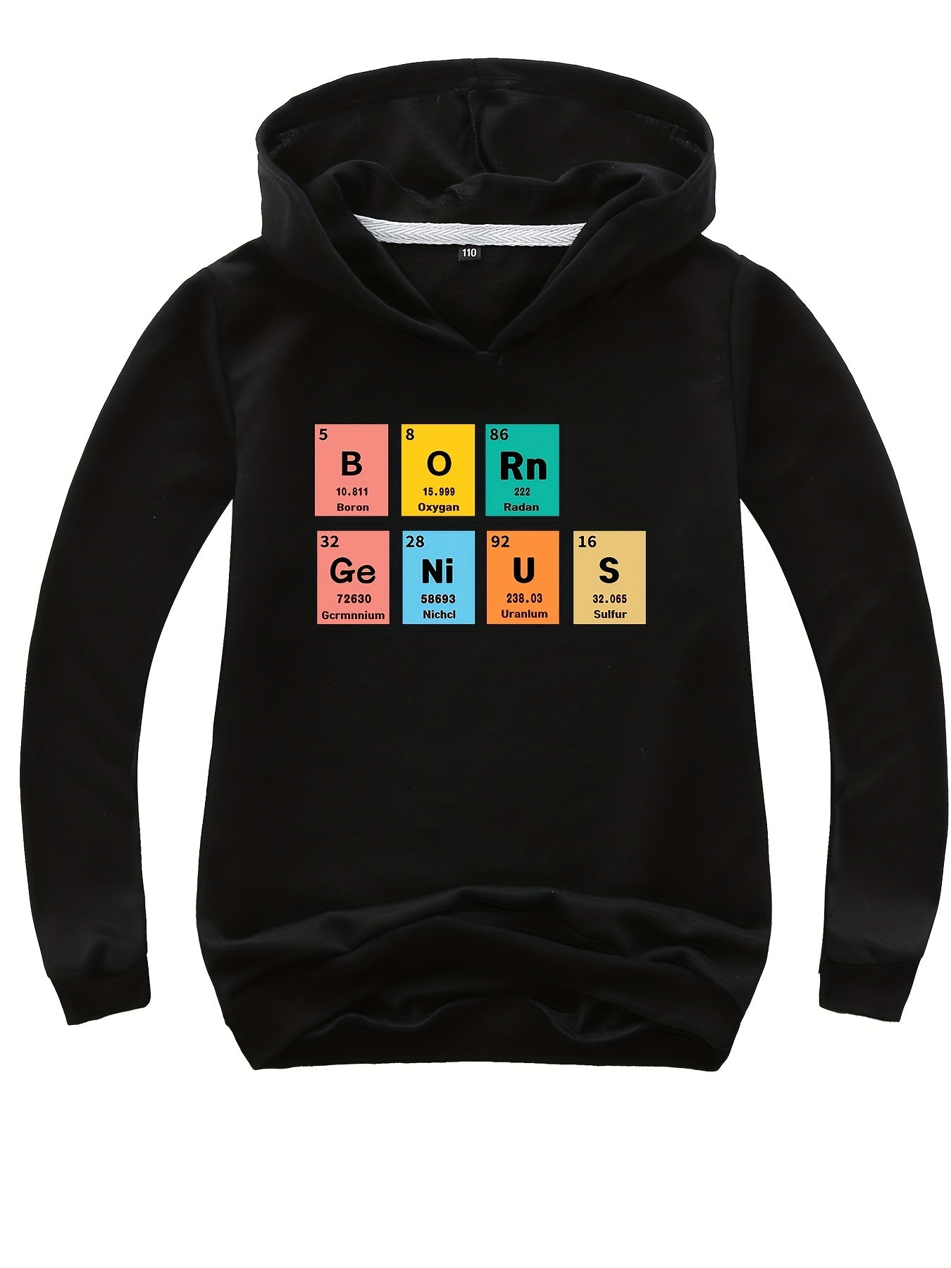 Boys Colorful Elements Hooded Sweatshirt - Size Up