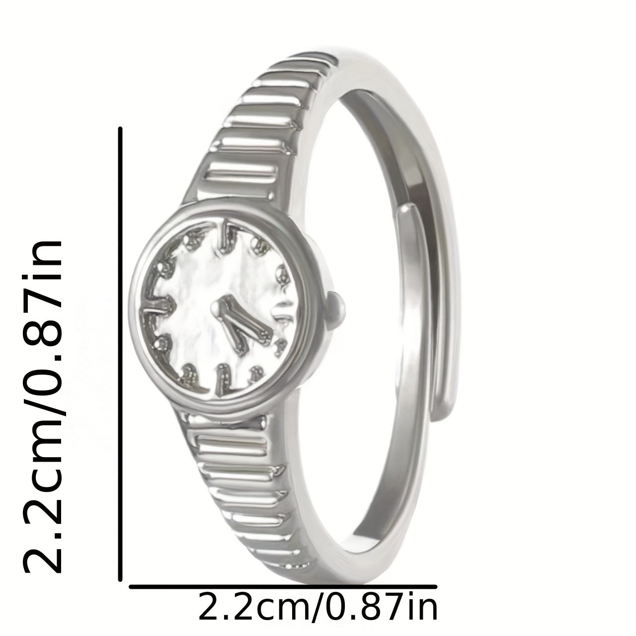 European American Golden Watch Couple Ring Light Open Adjustable