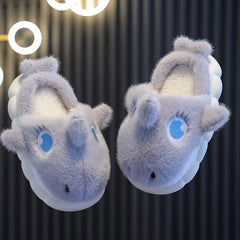 Shark Furry House Shoes For Boys Non Slip Soft Bottom Walking Shoes