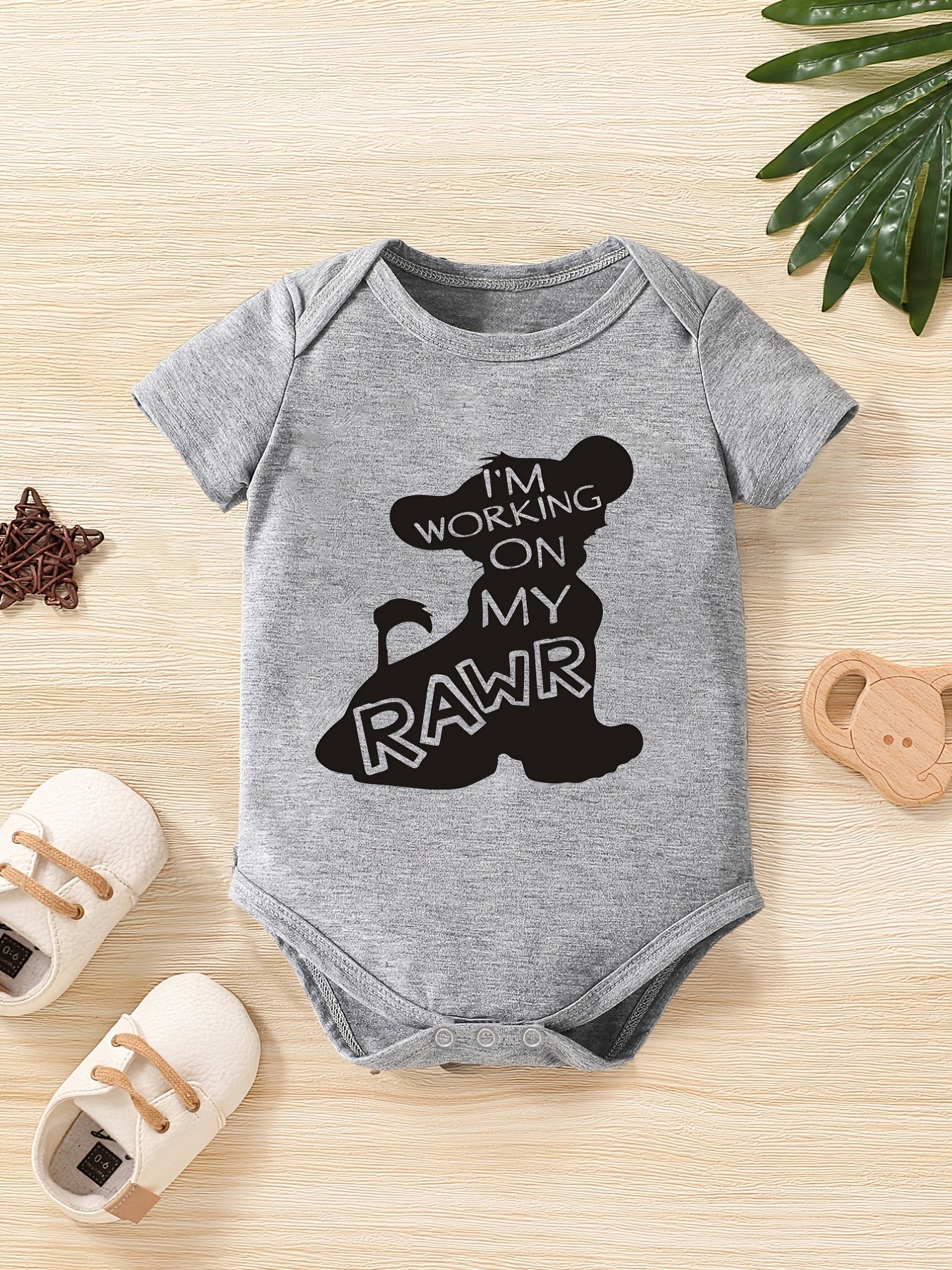 Baby Boys Rawr Short Sleeve Onesie