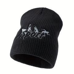 Sport Letter Knitted Hat Beanie... Cycling Coldproof Hat Skiing Hat