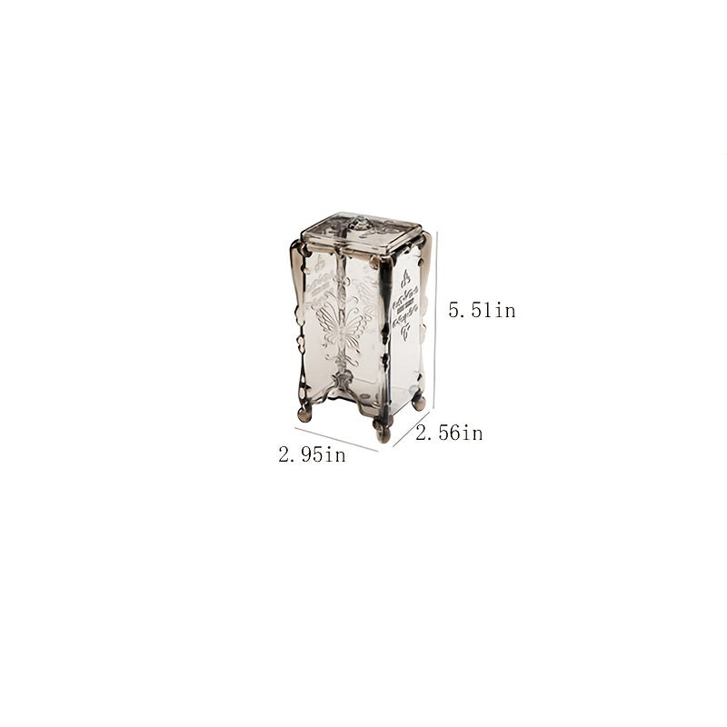 Butterfly Pattern Makeup Pads Holder Dispenser Box Organizer