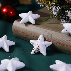 12pcs Star & Round Ball Christmas Tree Ornaments Home Decoration